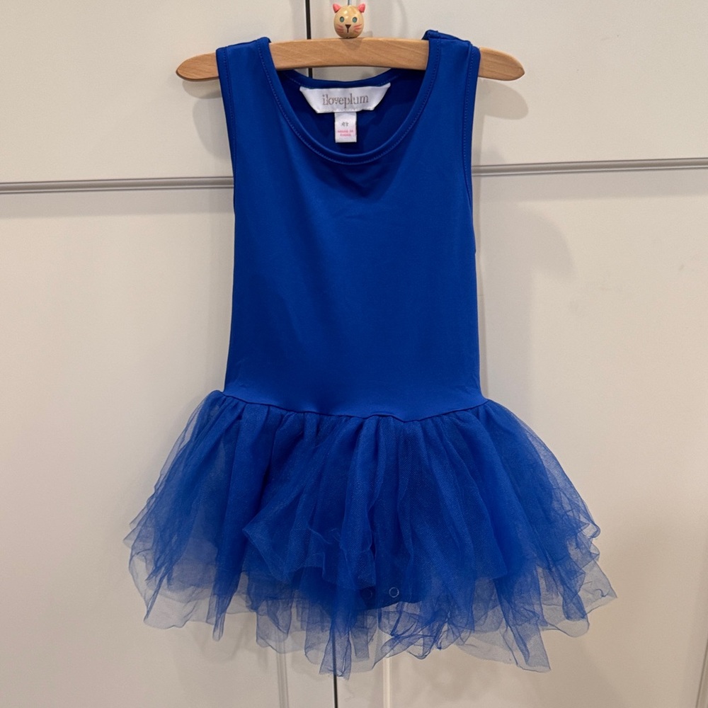iloveplum B.A.E. Tutu Dress Royal Blue Ballet Tutu Leotard Dress Girls Size 4
